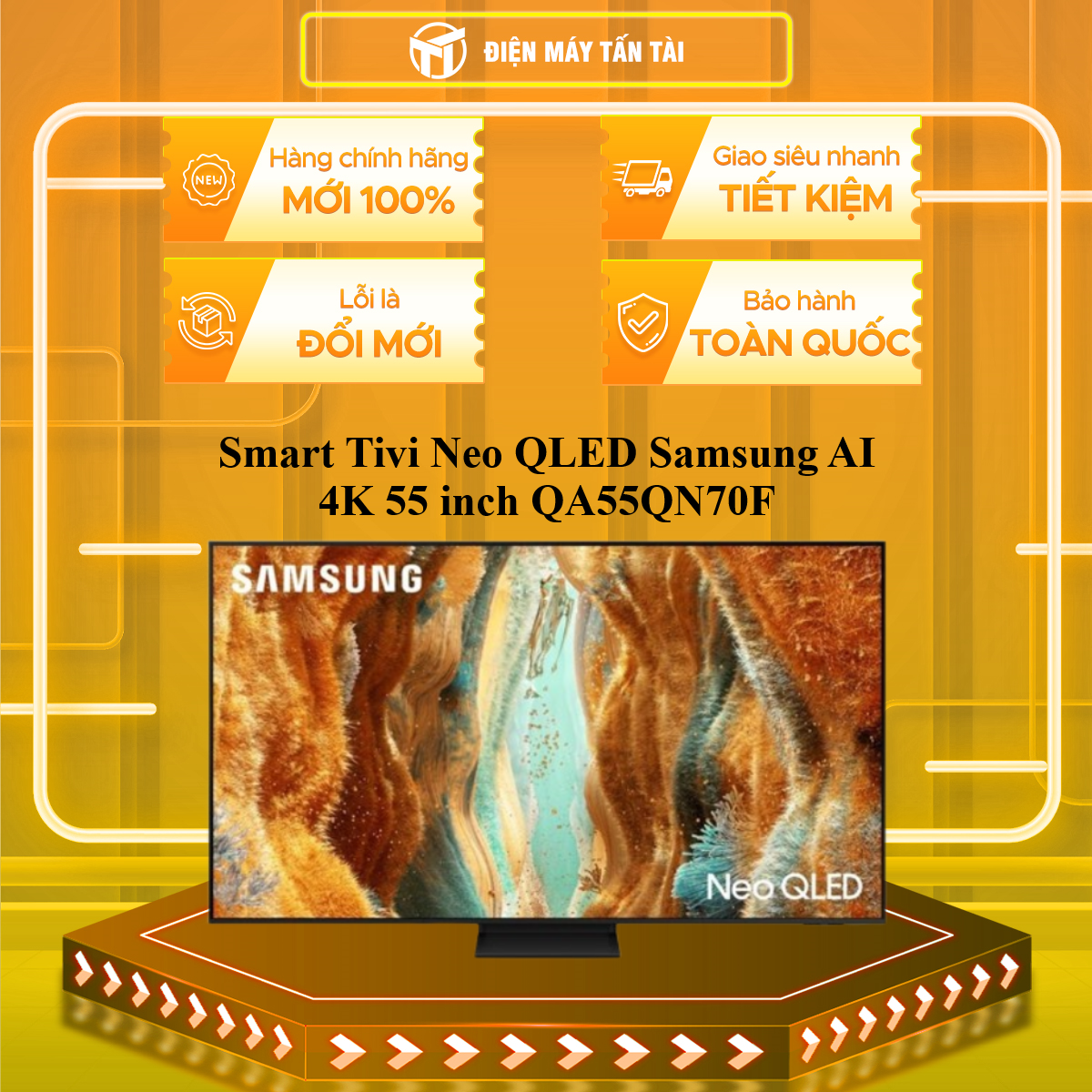 Smart Tivi Samsung Neo QLED 4K 55 Inch QA55QN70F - HÀNG CHÍNH HÃNG - CHỈ GIAO HCM