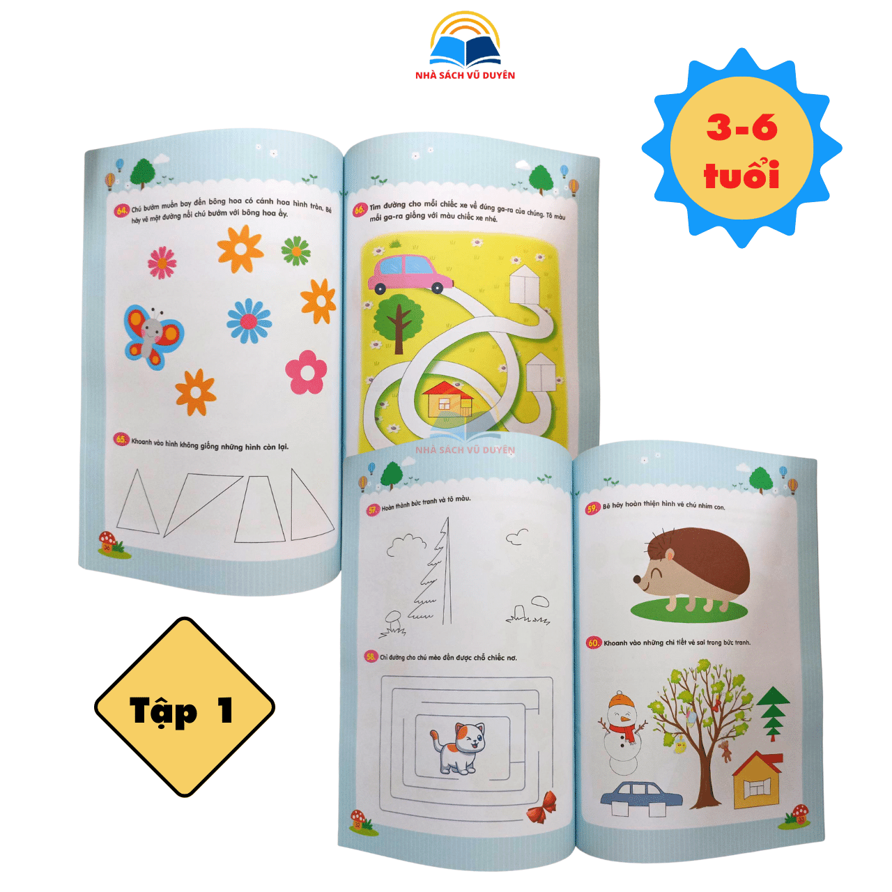 Sách - Trò Chơi Toán Học Rèn Luyện Tư Duy 3 - 6 Tuổi