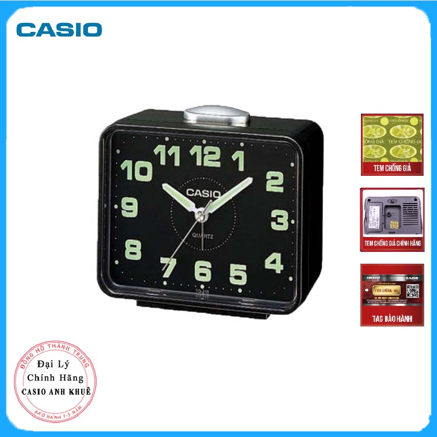 Đồng Hồ Để Bàn Casio TQ-218-1DF Báo Thức - Cỡ To - Kích Thước Vỏ