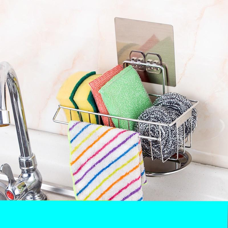 Giá Treo Đồ Đa Năng , Giá Hứng Nước Inox Giá Để Rẻ Rửa Bát , Kèm Miếng Dán Tường Mẫu Mới Về TOZAMI
