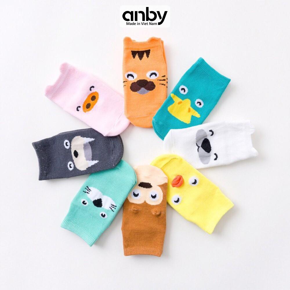 Tất vớ trẻ em ANBY cotton chống trượt style Hàn Quốc cho bé trai bé gái từ 5 tháng đến 4 tuổi