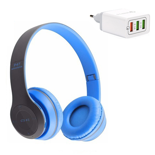 Tai nghe Bluetooth P47 + Tặng Dock Sạc 3 in 1 - 2.1A