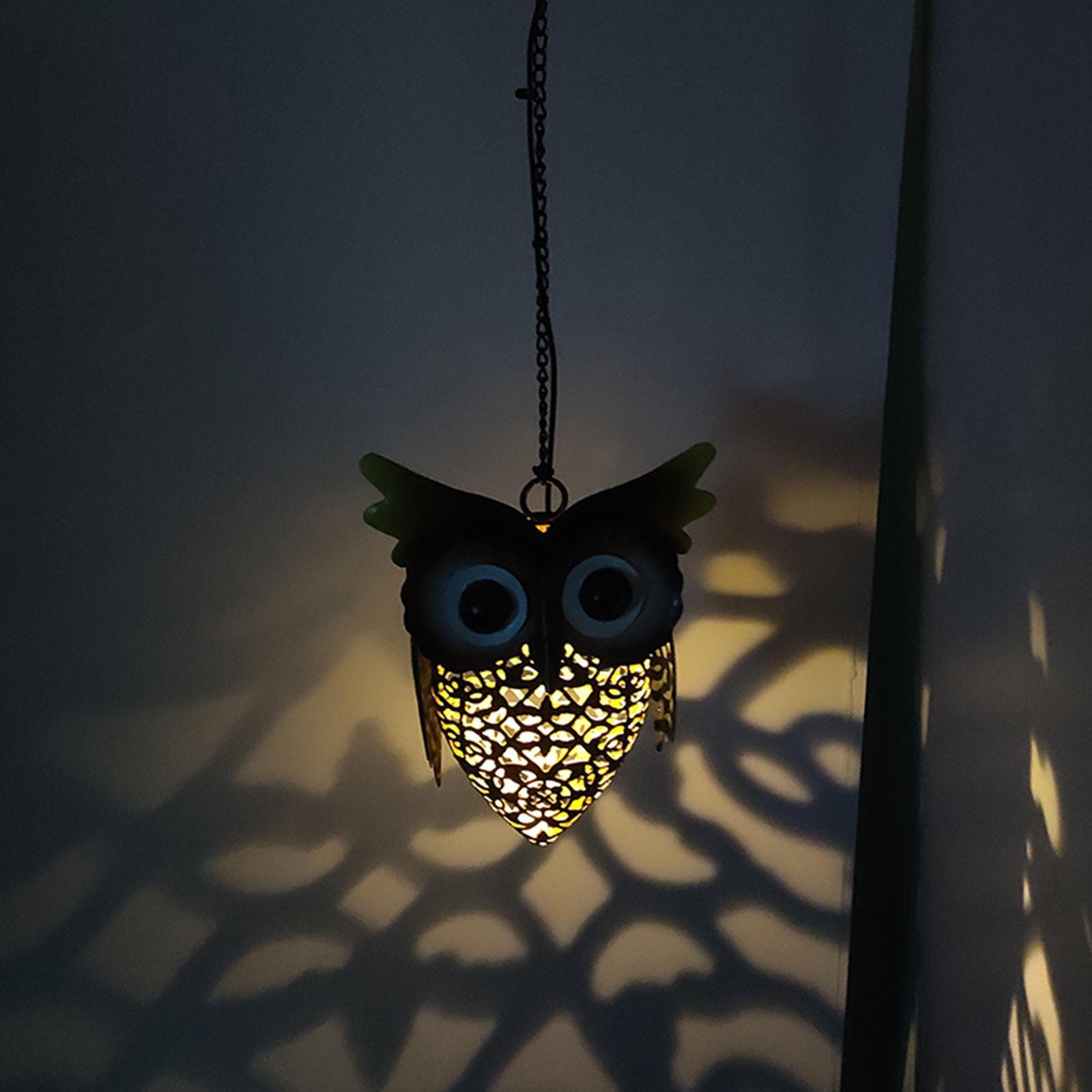Solar Powered Lantern Hanging Garden Outdoor Lights Metal Lamp Decorative