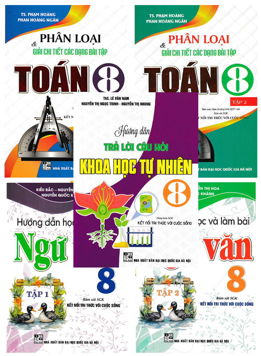Combo Bộ Sách Tham Khảo Toán - Văn - Khoa Học Tự Nhiên Lớp 8   _ HA
