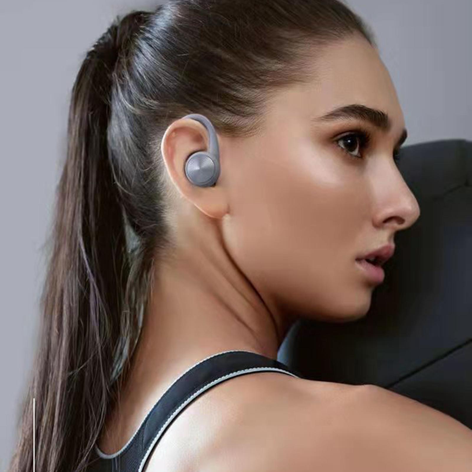Bluetooth 5.0 Wireless Earbuds with Ear Hooks with Mic Stereo for Running