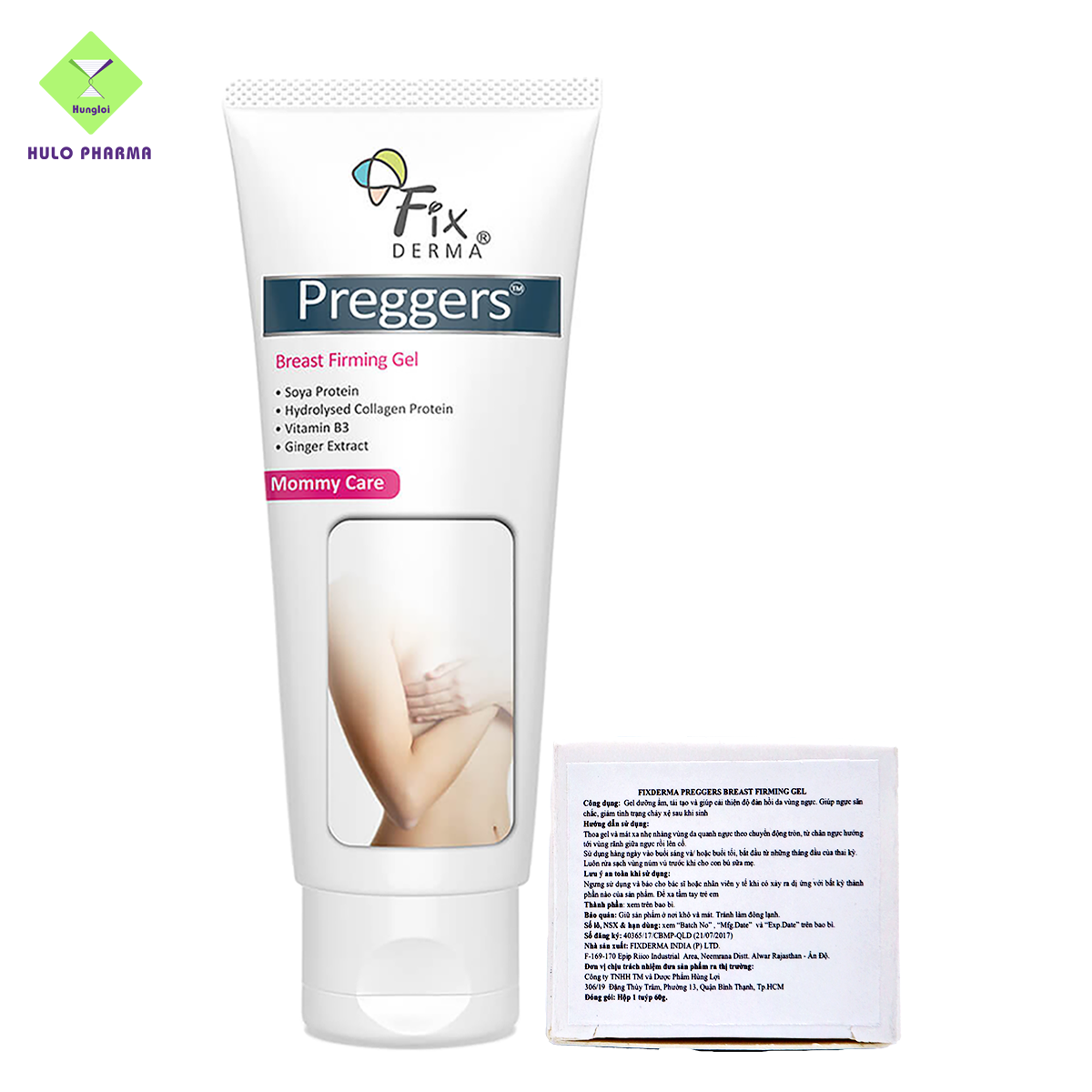 Gel dưỡng ẩm giúp ngực săn chắc Fixderma Preggers Breast Firming Gel (60g)