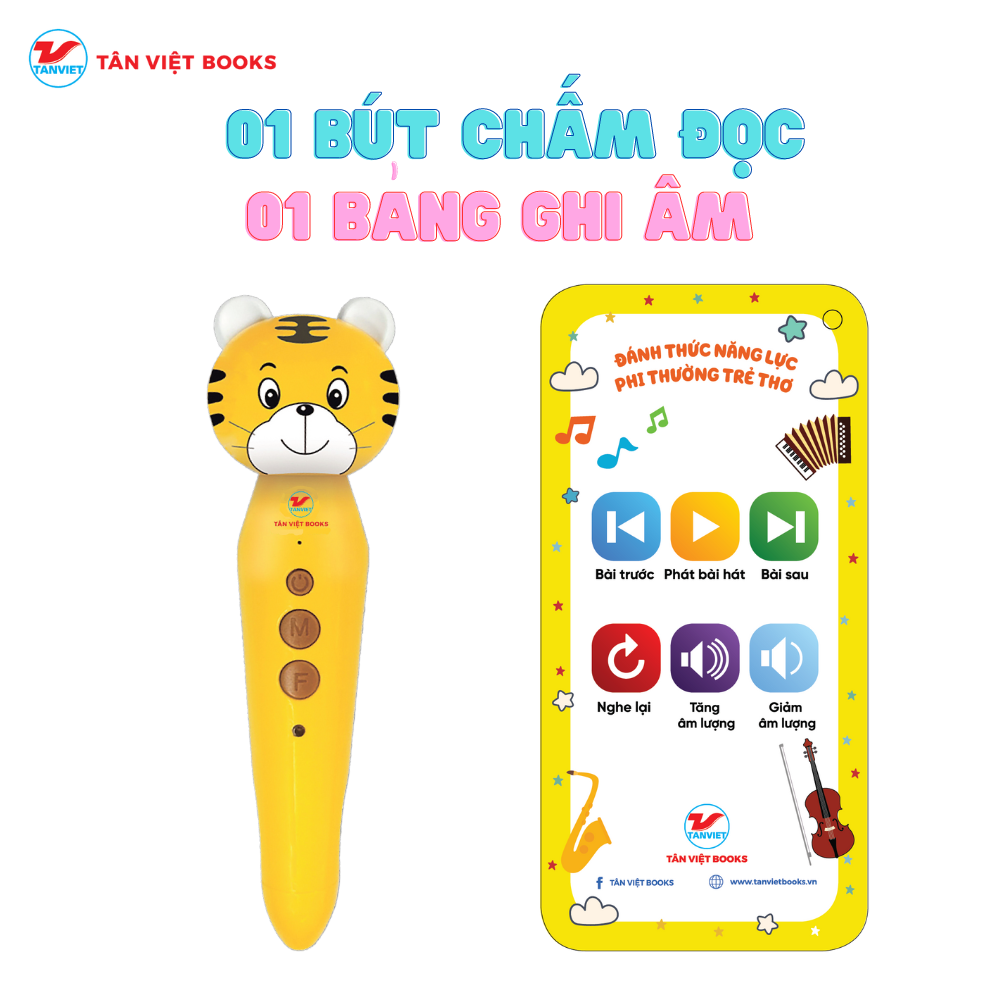 [Nhập 241120KB12 giảm 20K] Bộ sách: Bút chấm đọc - Học tiếng Anh Tân Việt - Bản Quyền