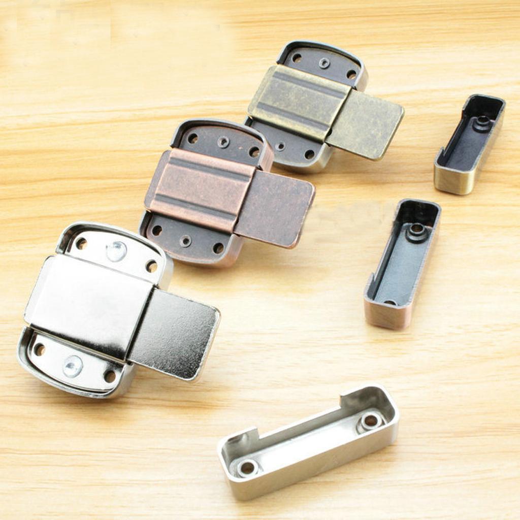 2Pcs Shed Door Lock Turn Bolt Catch Latch for Bathroom Toilet Bedroom Silver