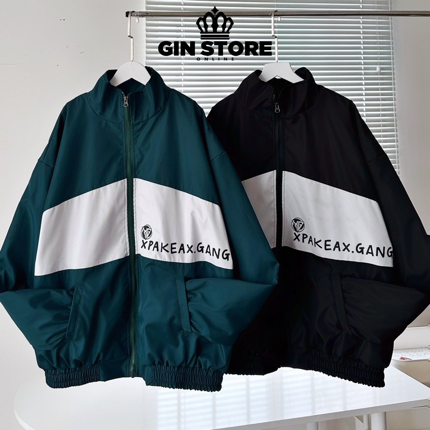 Áo khoác dù local brand nam nữ oversize , Jacket Jacket Xpakeax Gang form rộng , chất dù dày dặn 2 lớp unisex - Gin store