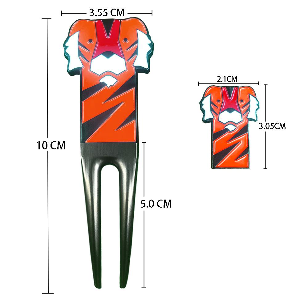 Công cụ sửa chữa Golf Divot với điểm đánh dấu bóng golf Phim hoạt hình Tiger Mẫu Golf Sửa chữa Công cụ Divot Công cụ Golf Màu sắc: Orange Orange