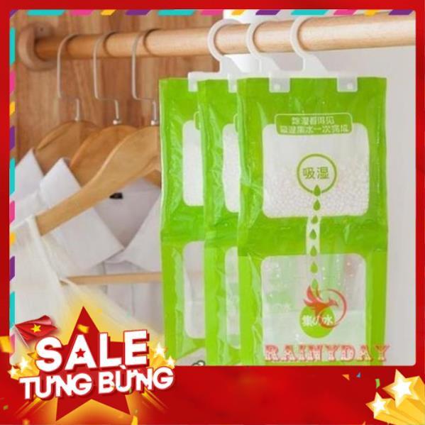 Túi hút ẩm gói hạt hút ẩm tủ quần áo, trong phòng kín chống mốc có móc treo đa năng .
