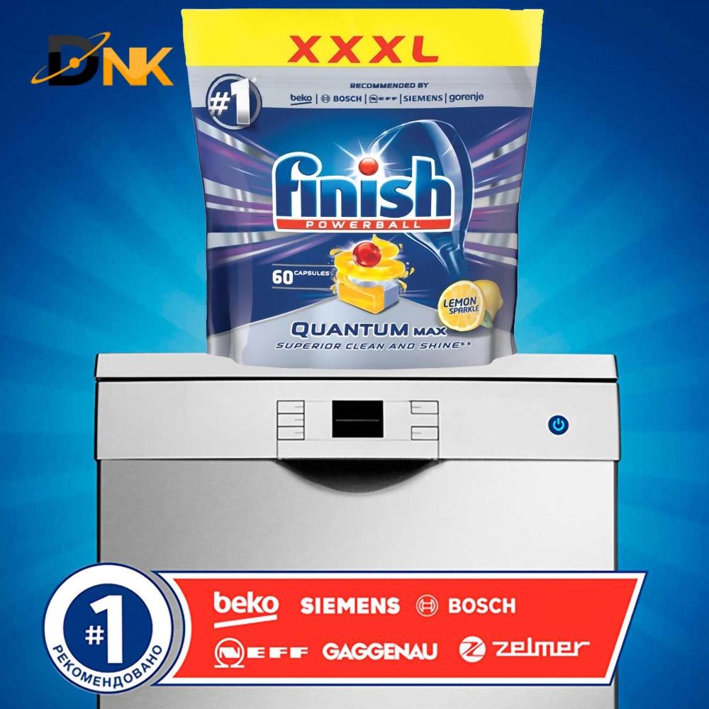 Viên rửa bát Finish Quantum max 36 viên - 60 viên (lemon / apple &amp;amp; lime) - CAM KẾT HÀNG NHẬP KHẨU CHÍNH HÃNG BỞI DNK