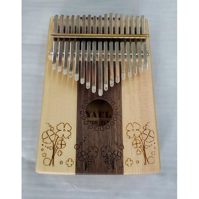 Đàn Kalimba Yael 17 Phím Gỗ Vân Sam - Rosewood Y17SMR-C (Cỏ ba lá - Mbira Thumb Finger Piano 17 Keys)