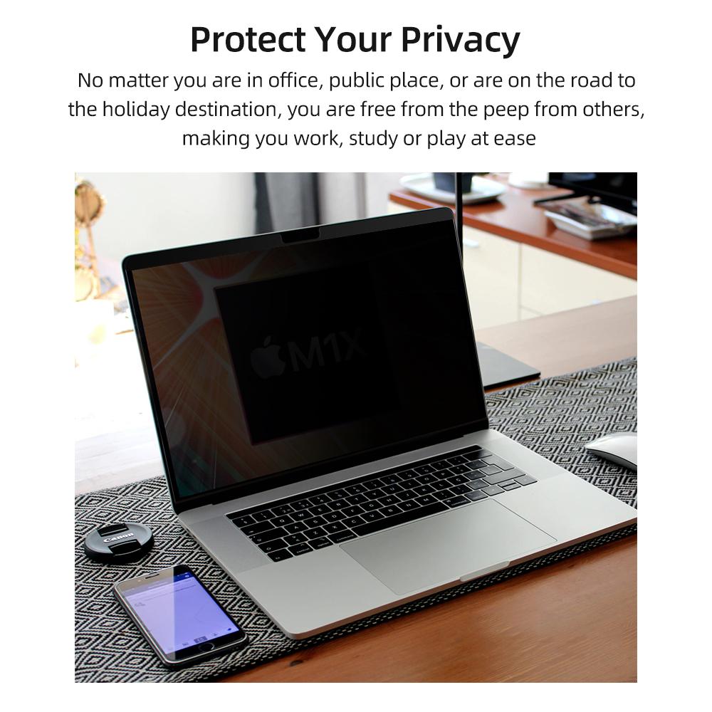 Reusable Magnetic Privacy Film Ultra-thin Screen Film Easy Installation Compatible with 13.3 inch MacBook Pro