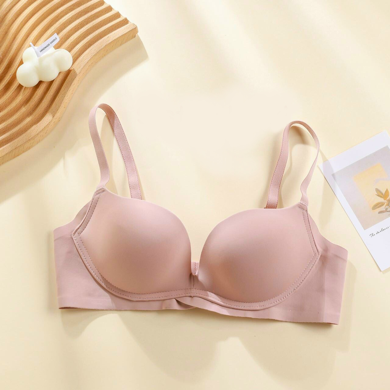 Áo ngực su đúc nâng ngực tạo khe vòng 1 tự nhiên,Áo lót nữ không gọng đệm 2,5CM không đường viền hàng chuân loại 1