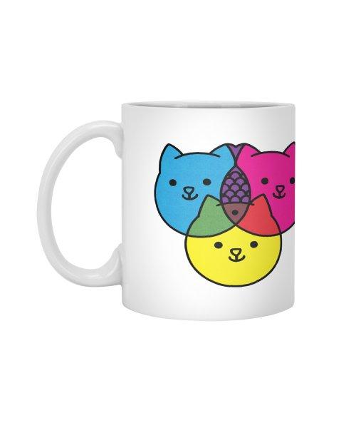 Ly Cốc Sứ Cao Cấp hình 3 CMYK Cats & 1 Purple Fish