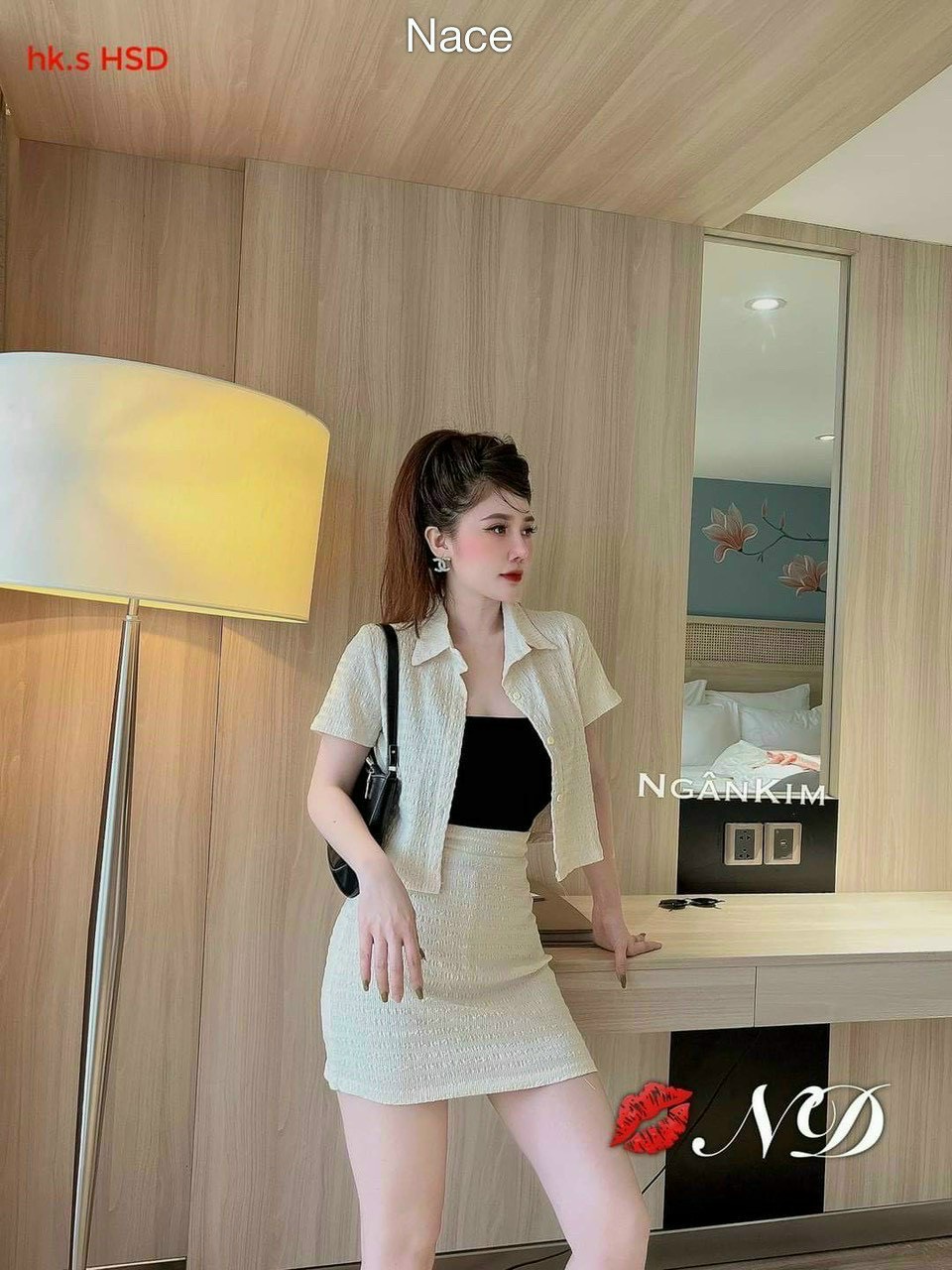 SÉT 3 MÓN SIÊU DỄ THƯƠNG(CHÂN VÁY CÓ LÓT 4 MÀU Y HÌNH