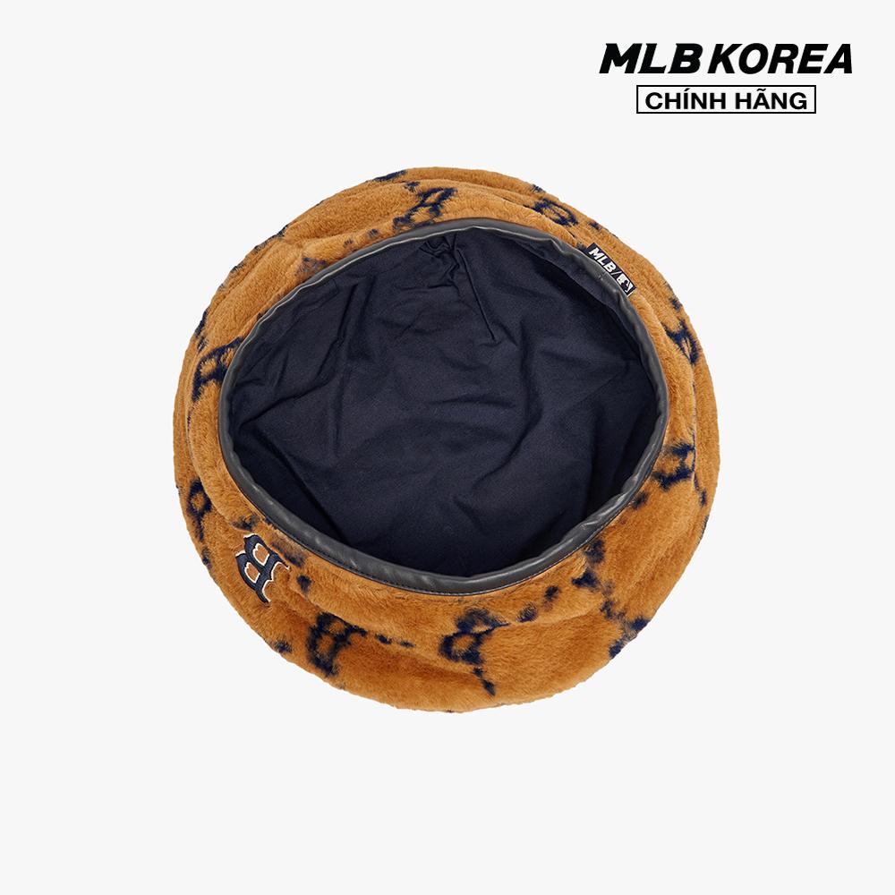 MLB - Nón beret lông in họa tiết monogram thời trang 3ACB