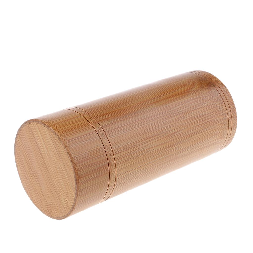 Tea Canister Bamboo Japanese Tea Box Storage Jar with Lid Tea Caddy Pot A