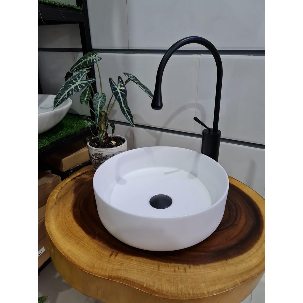 Chậu sứ mỹ thuật - Chậu lavabo sứ đặt bàn EV-CS03