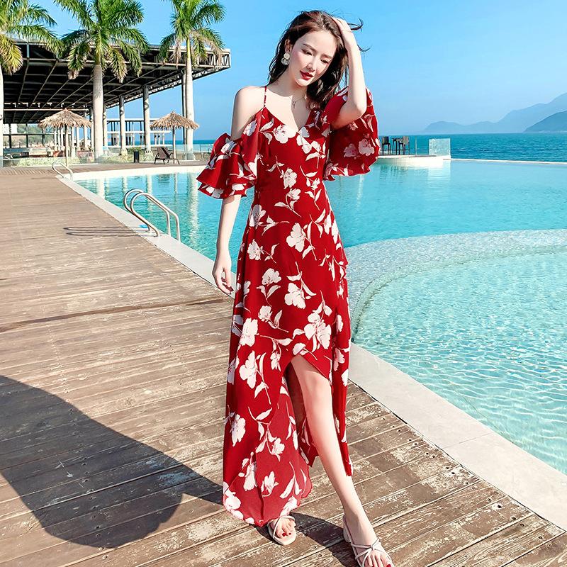 Đầm Nữ Không Tay Họa Tiết Hoa Thời Trang Quyến Rũ