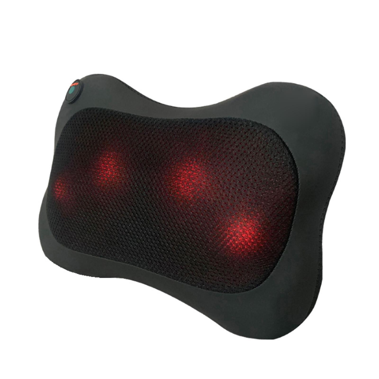 Electric Back Neck Massager Pillow Shiatsu Heating Kneading Massager Car Home Use Massager