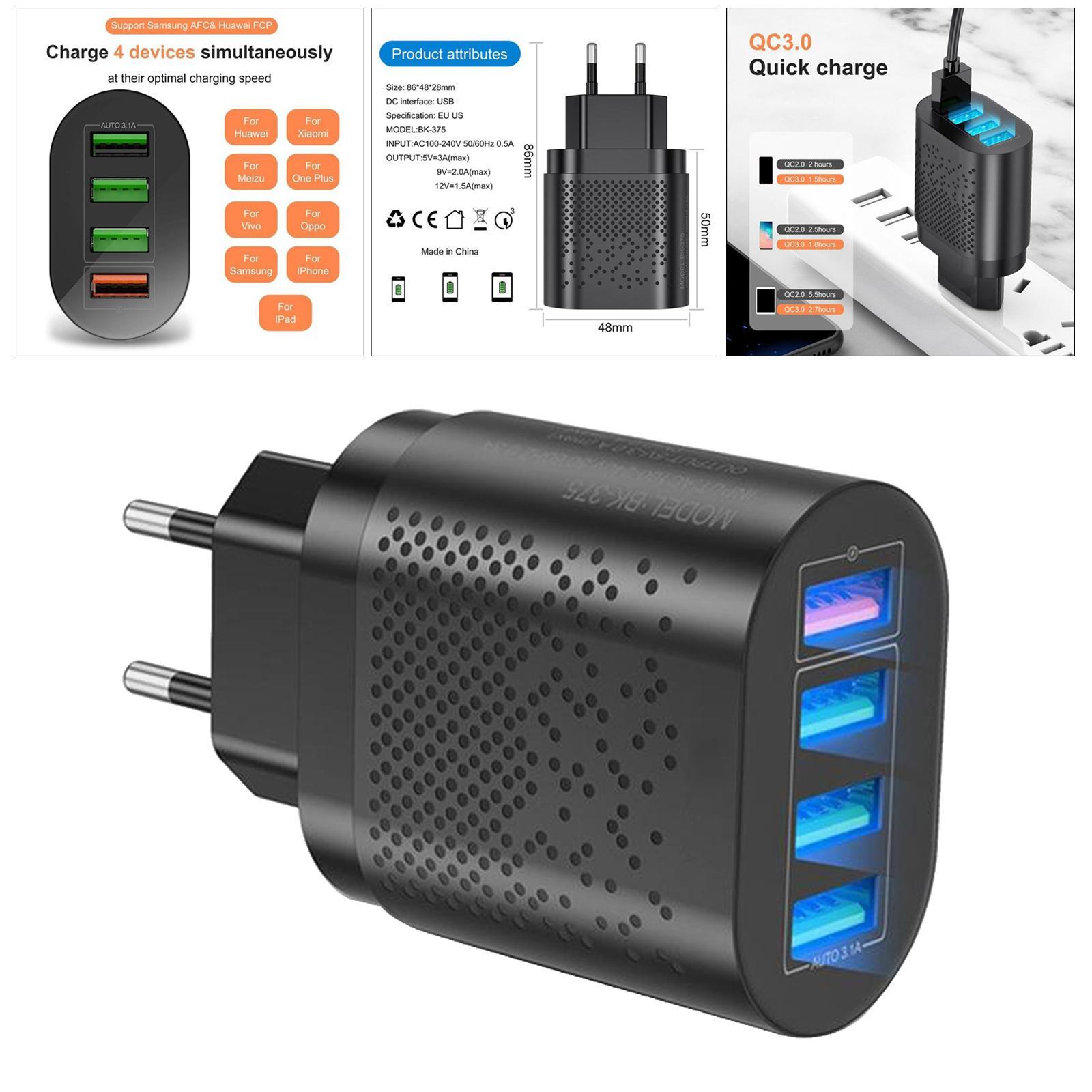 Fast Charge USB Charging Head Wall Charger Adapter for  Mobile Phone