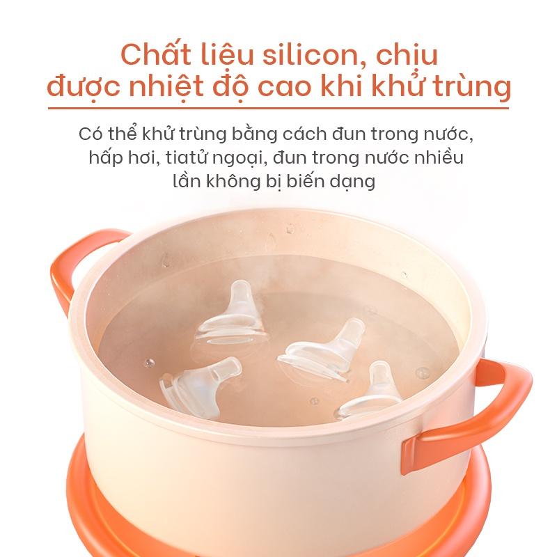 Combo 3 Núm Ty Thay Thế Bình Sữa Cho Bé yoboo - 2 Lỗ