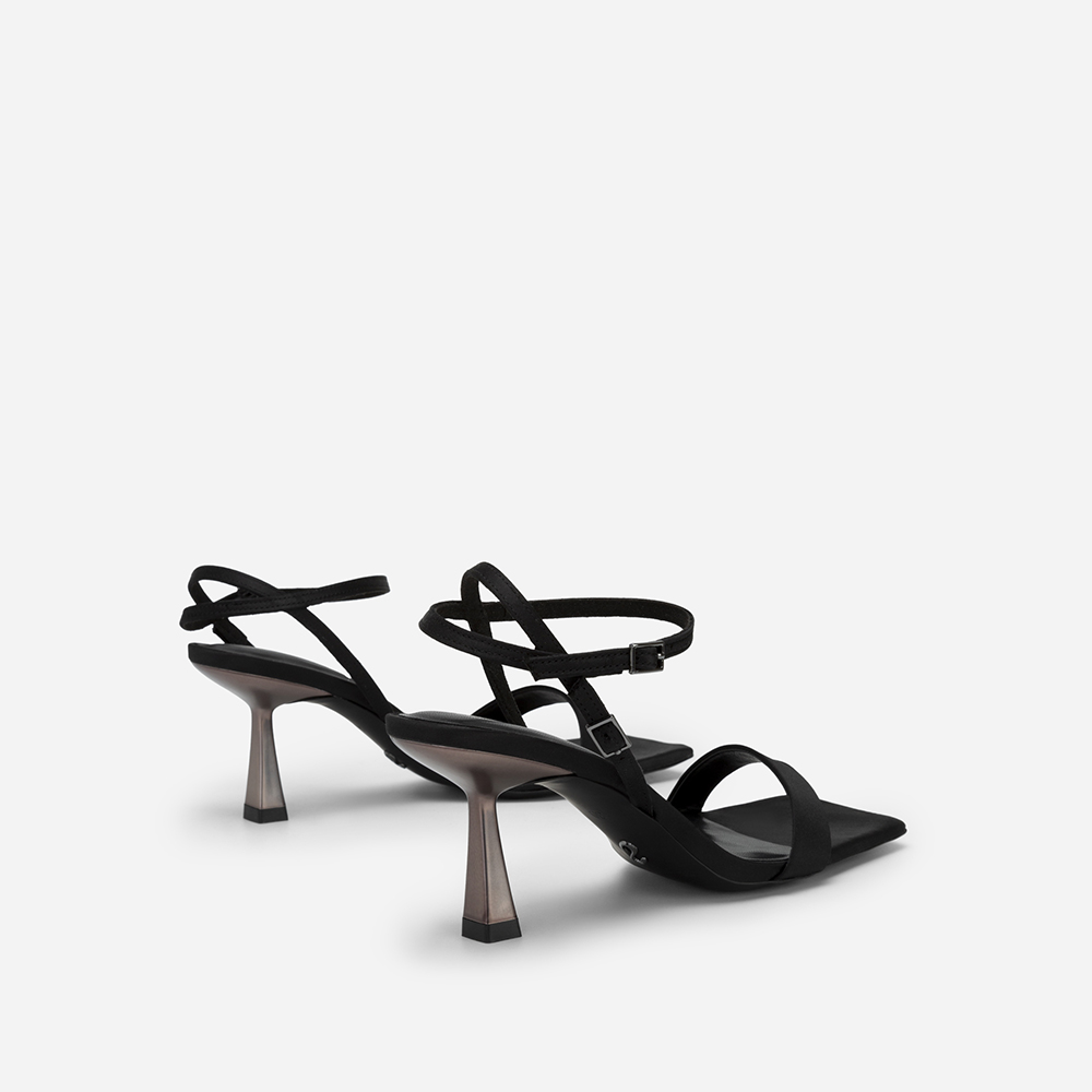 Vascara Giày Sandal Ankle Strap Quai Ngang Satin - SDN 0734