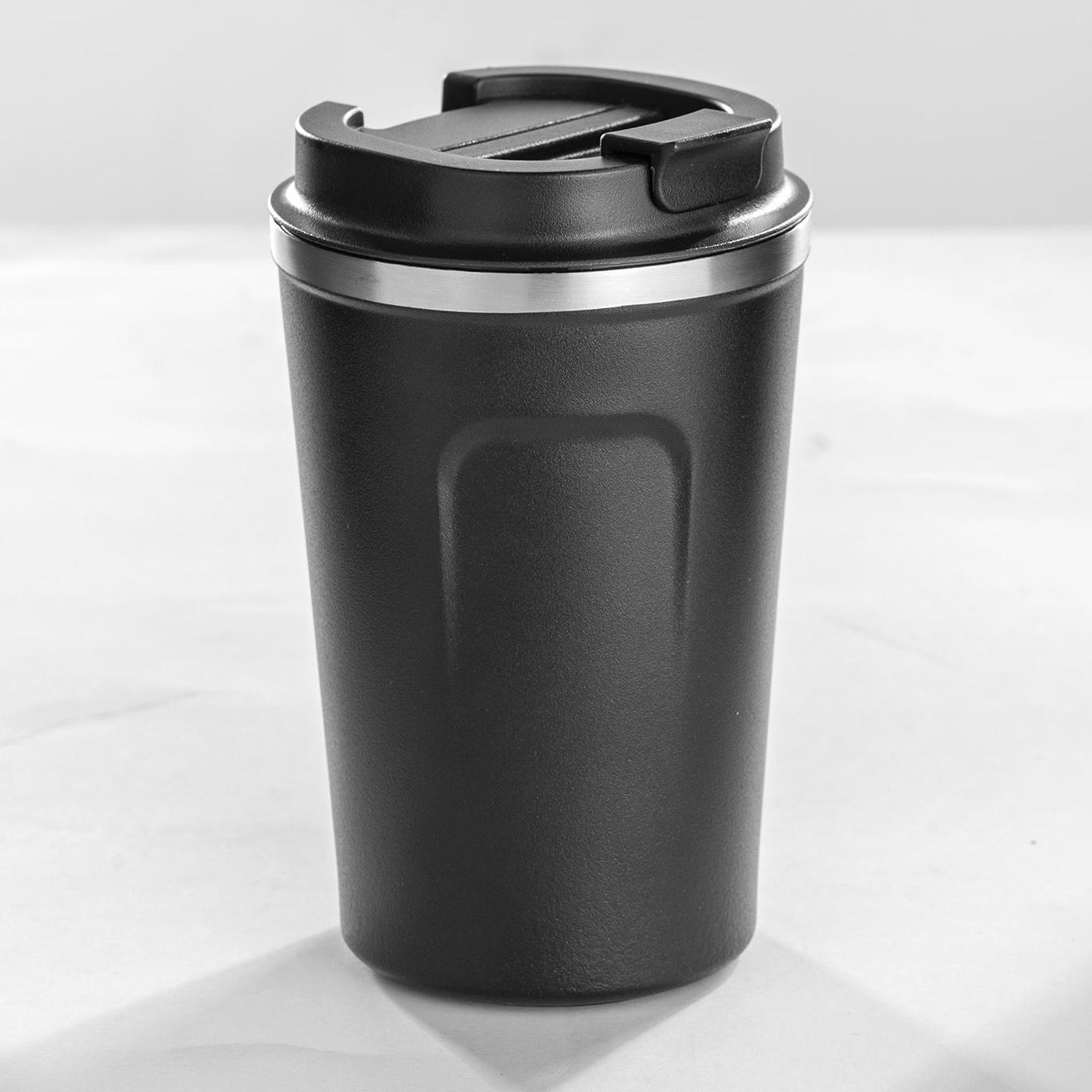 380ml Coffee Mug with Portable Stainless Reusable Coffee Dripper Cone Black