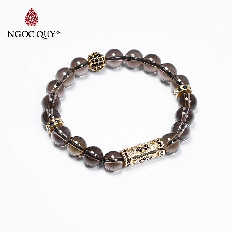 Vòng tay đá thạch anh khói mệnh kim, mệnh thủy - Ngọc Quý Gemstones