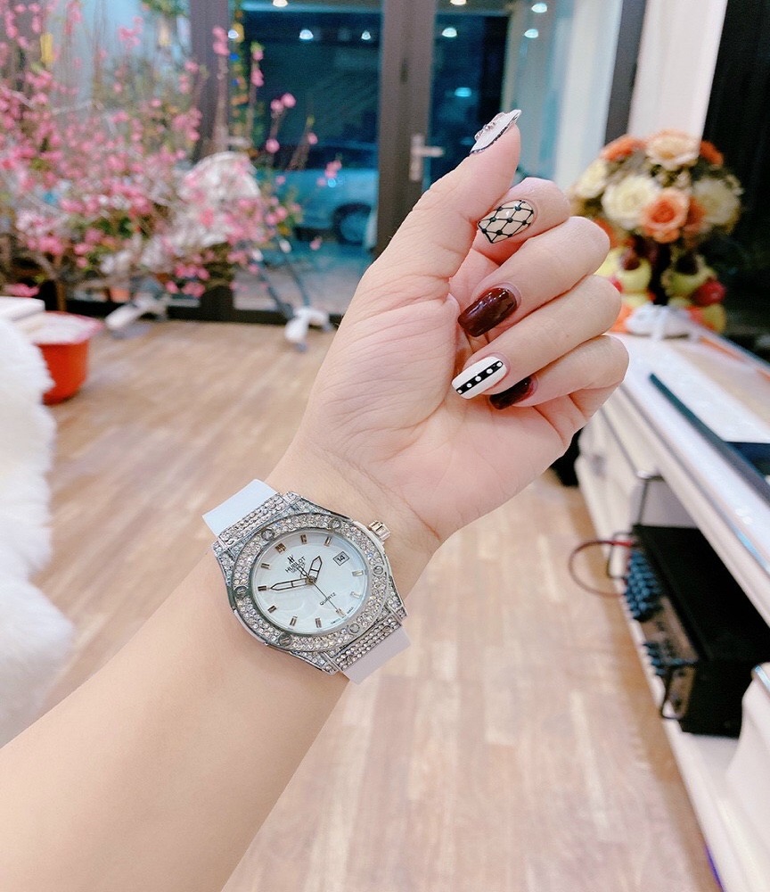 ĐỒNG HỒ NỮ THƯƠNG HIỆU HUBLOT DÂY CAO SU HƯƠNG HL1278