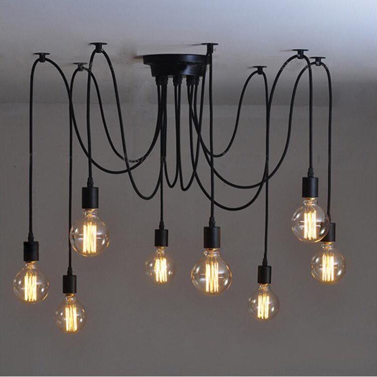 Đèn trang trí trần nhà dây nhện Home and Garden + kèm 10 bóng 4W tia dây tóc sang trọng
