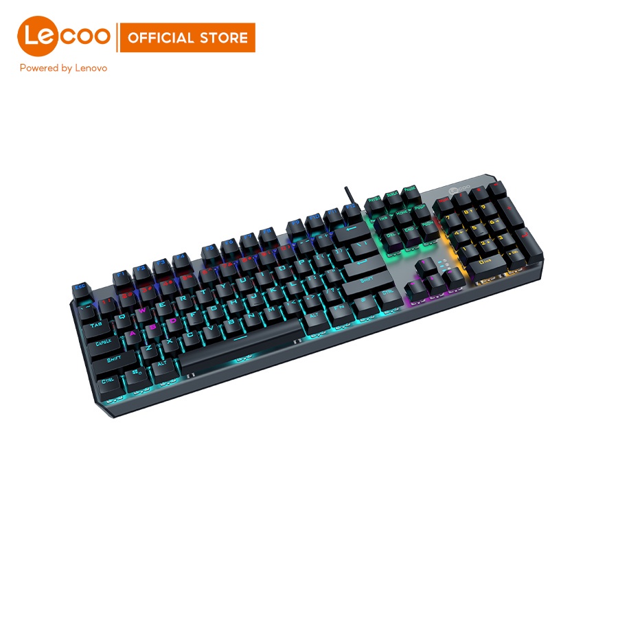 Bàn phím cơ gaming Lecoo GK301, hiệu ứng LED RGB chơi game cho máy tính - BH 24 tháng Hàng nhập khẩu