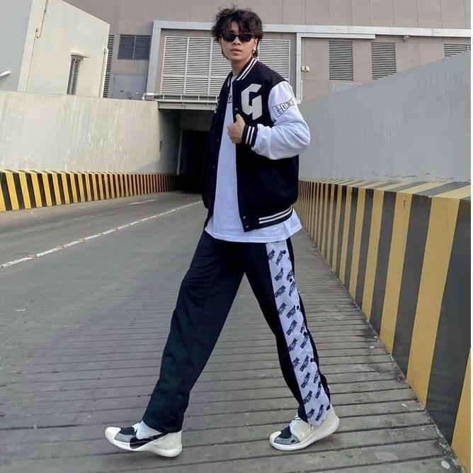 Áo khoác dù bomber cúc bấm 2 lớp in logo G mùa hè phong cách Hàn Quốc