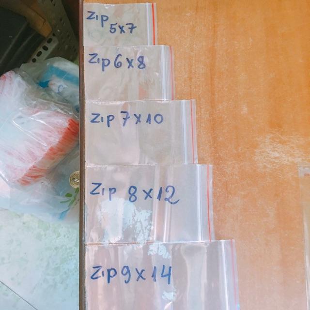 100gr túi zip chỉ đỏ bấm vào chọn size