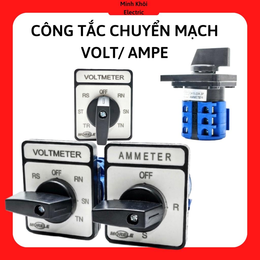 Công tắc Chuyển Mạch Volt và Ampe 7 vị trí Morele, công tắc chuyển mạch ampe 4 vị trí LW28-20A, xoay vôn