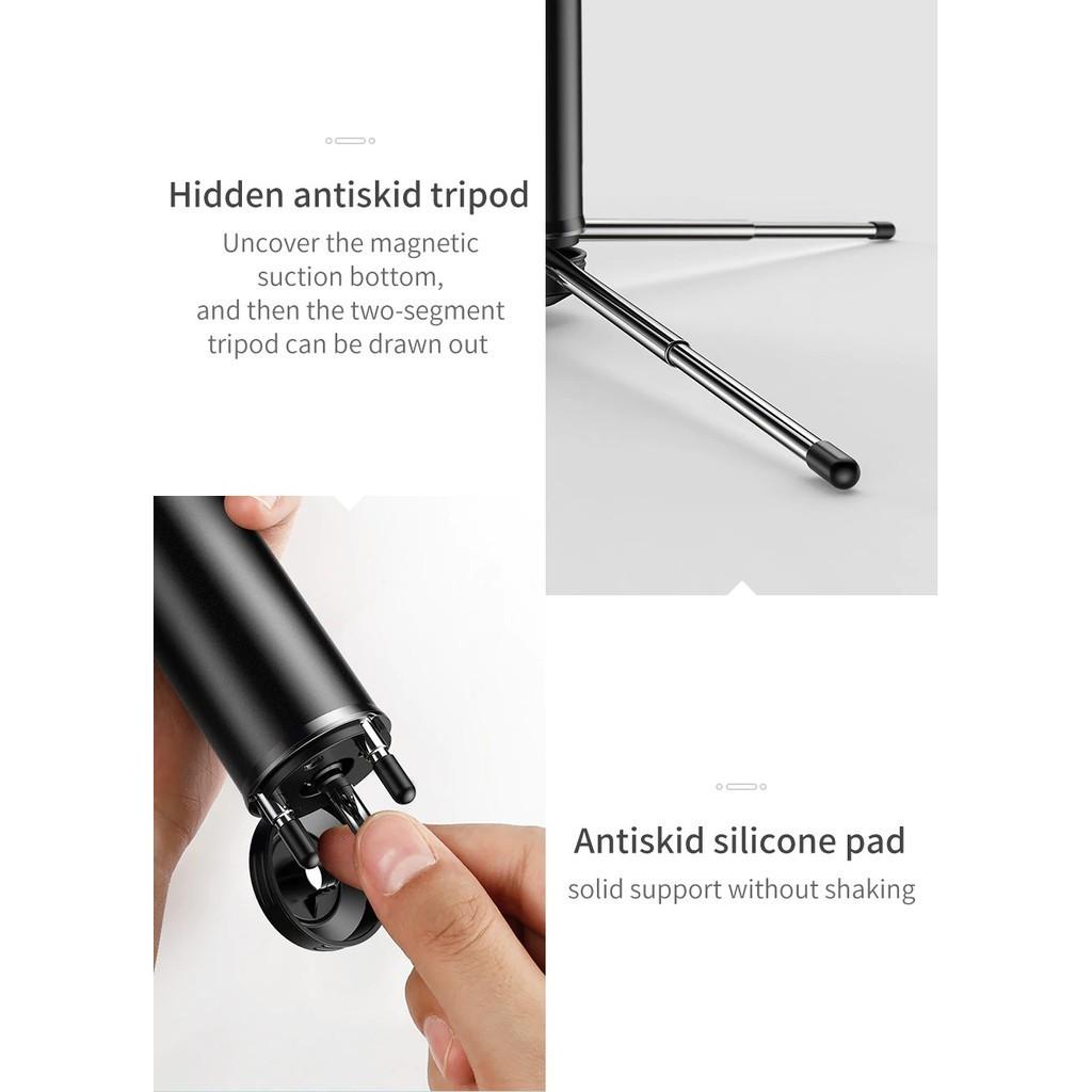 Gậy chụp hình Tự Sướng/ Live Stream tích hợp Tripod xếp gọn Baseus Fully Folding Selfie Stick -Hàng Chính Hãng