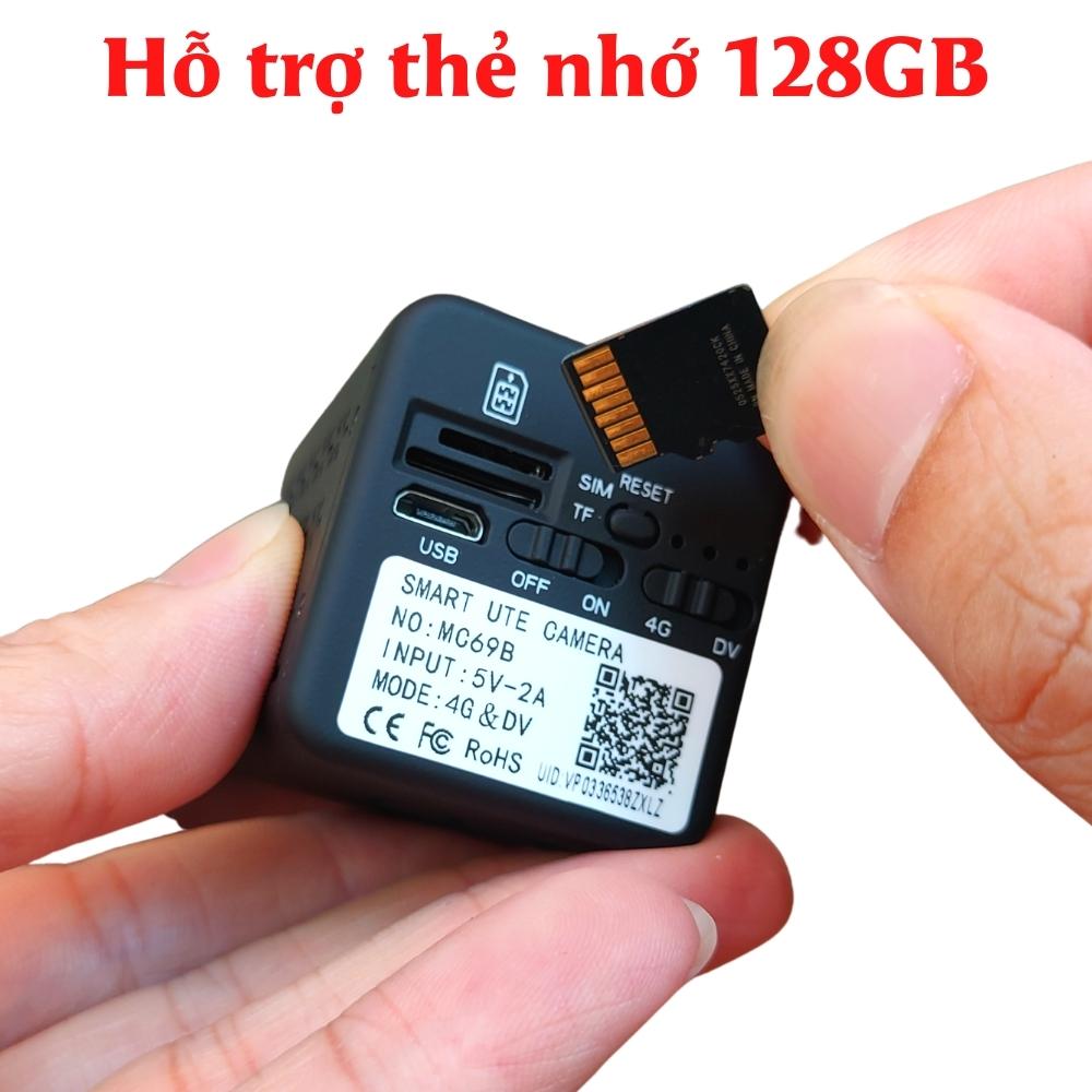 Camera mini siêu nhỏ X7D dùng sim 4G xem từ xa