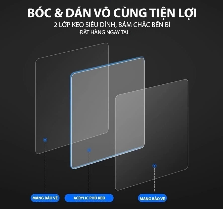 Tấm Keo Trong Nano Đa Năng - Miếng Keo 2 Mặt Siêu Dính COMBO 10 MIẾNG 6x6cm