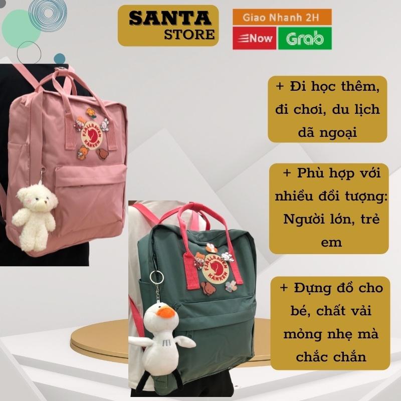 Balo thời trang nữ Hồng pastel đi học chống nước, cặp sách phong cách Ulzzang Hàn Quốc đựng laptop