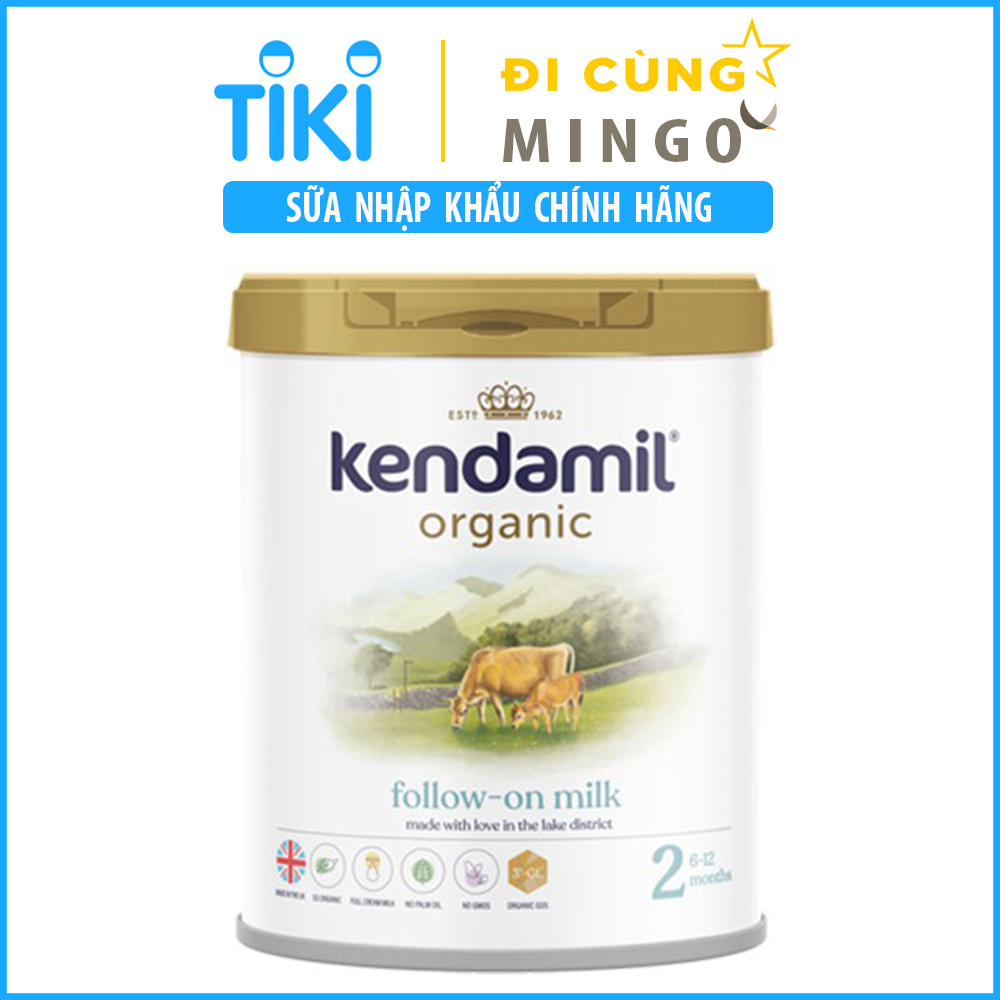 Sữa Kendamil Organic số 2 - 800g (6-12tháng) - Nhập khẩu Vương quốc Anh