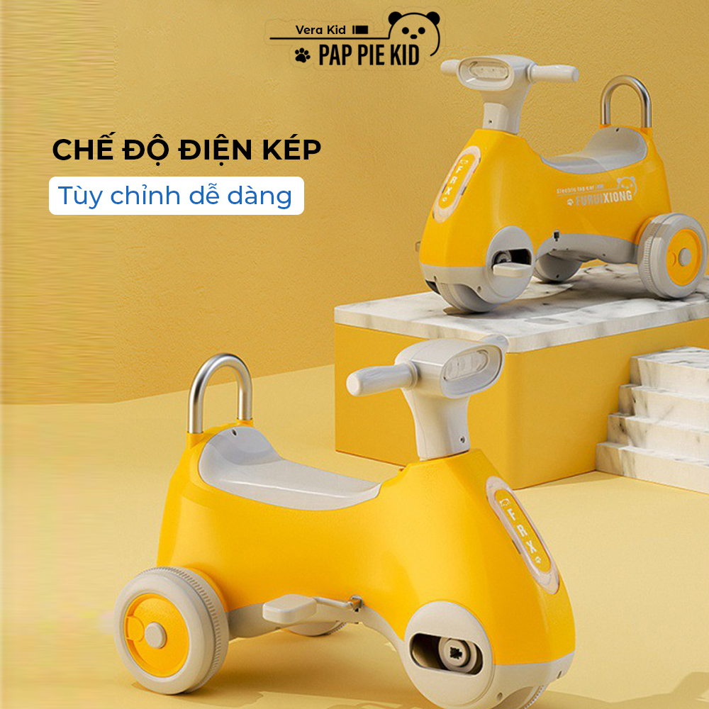 Xe điện cho bé, Xe điện cao cấp trẻ em 3IN1 Vera Kid