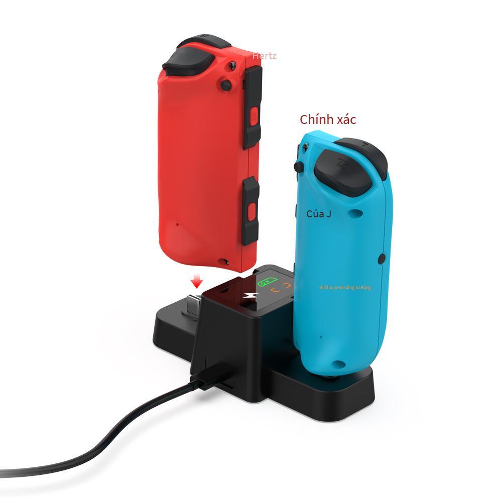 Phong cách mới nhất Tay cầm Bluetooth không dây chuyển đổi trái và phải + Tay cầm nhỏ NS OLED sạc đôi tay cầm j-con Bộ đế sạc