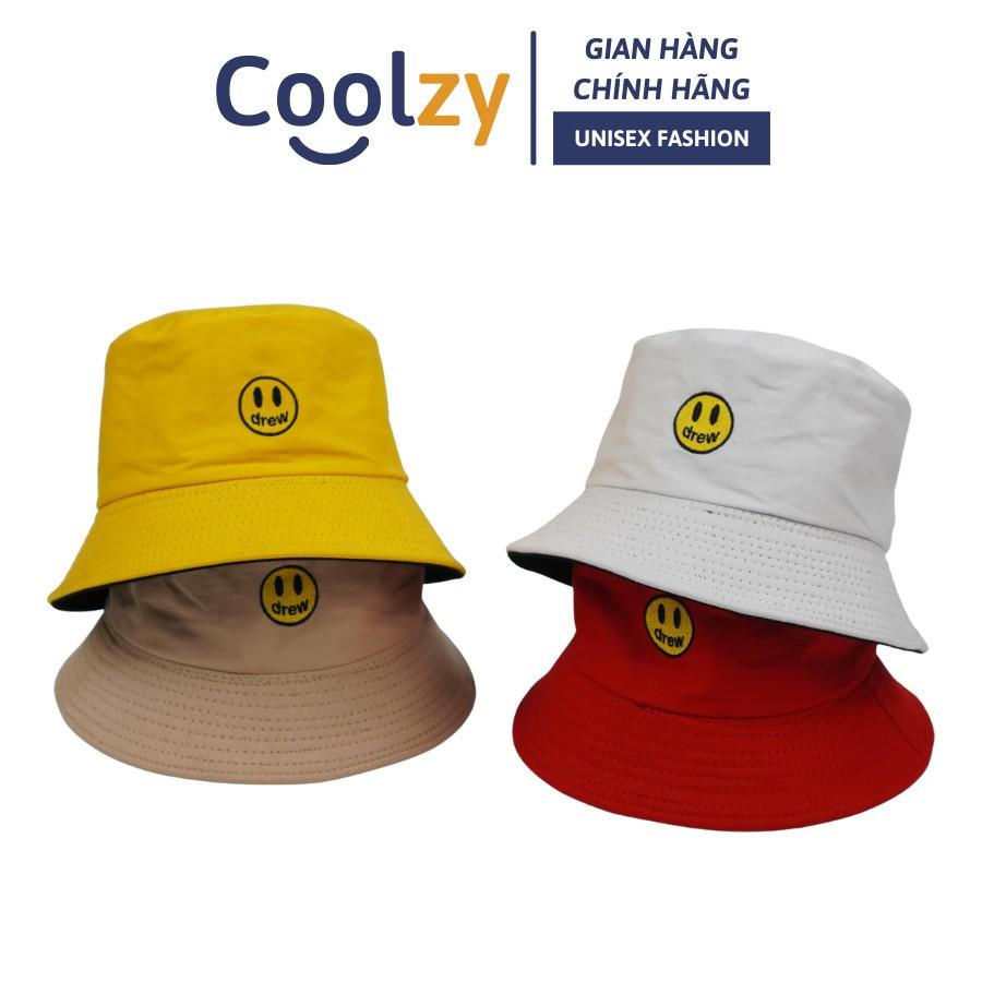 Mũ bucket 2 mặt ️ Nón tai bèo vành tròn thêu hình DREW thời trang form unisex nam nữ N35