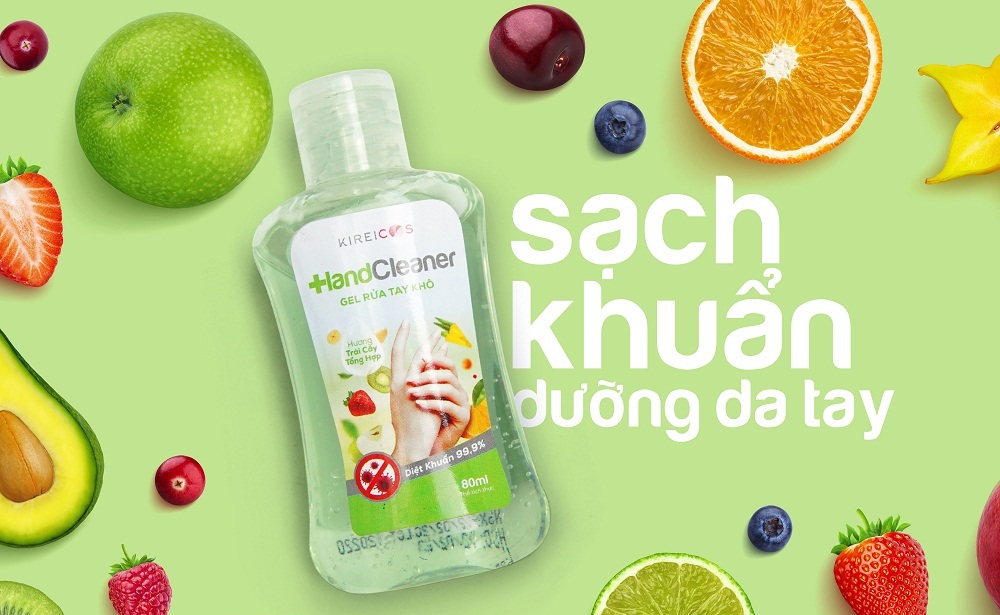 Combo 3 Chai Gel Rửa Tay Khô KIREICOS 80ML