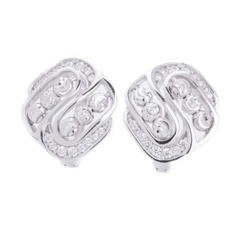Bông Tai Nữ Bạc 925 Danny Jewelry Xi Bạch Kim Đính Đá CZ NI4GZ002