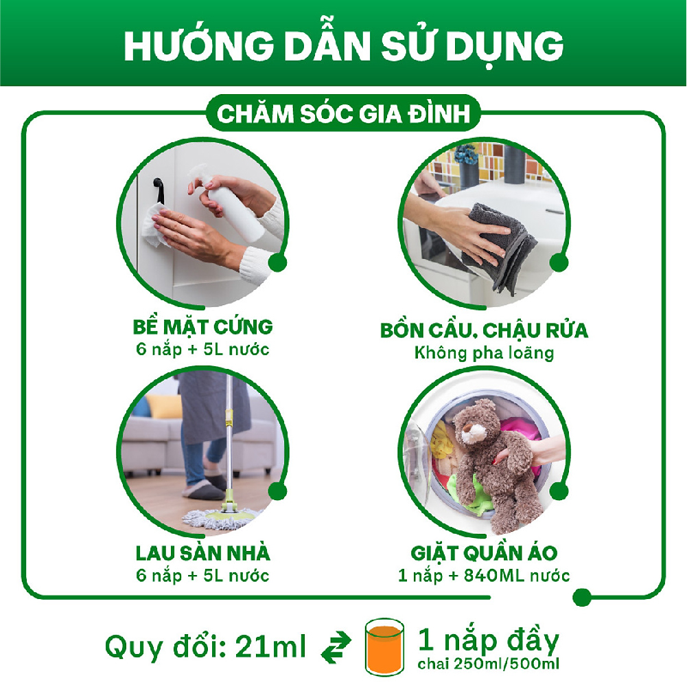 Combo chai dung dịch diệt khuẩn Dettol 500ml + Chai xịt vệ sinh bề mặt kháng khuẩn 500ml + Leaflet