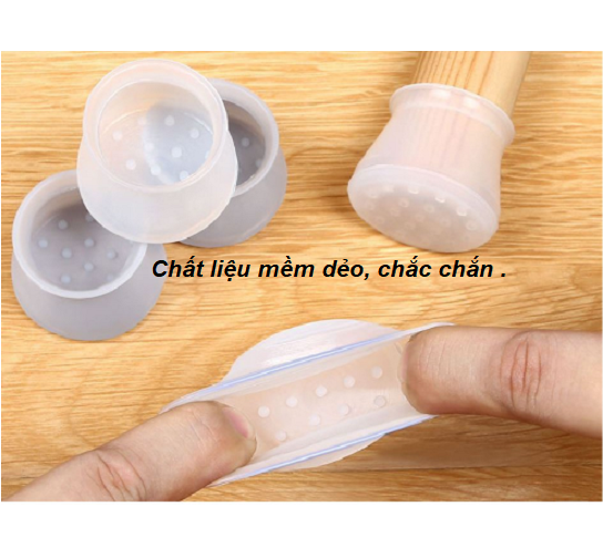 VỎ BỌC CHÂN BÀN GHẾ BẰNG SILICON DÀY CHỐNG XƯỚC SÀN, BỊT CHÂN BÀN GHẾ CHỐNG TRƯỢT AN TOÀN HÌNH TRÒN