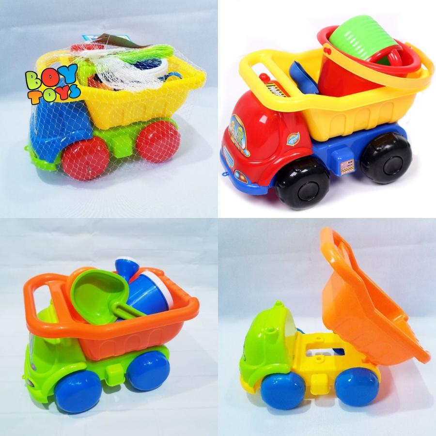 Bộ đồ chơi xe ô tô xúc cát 7 món cho bé thỏa sức vui chơi